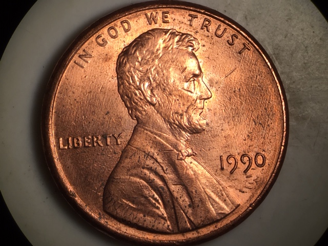 1990-P-Lincoln-Cent-With-Very-Nice-Unlisted-Column-Bar-DDR-Found-CRH