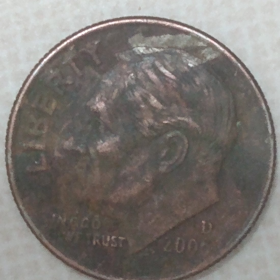 2006-D-Roosevelt-Dime-Missing-Cladding-On-Both-Sides