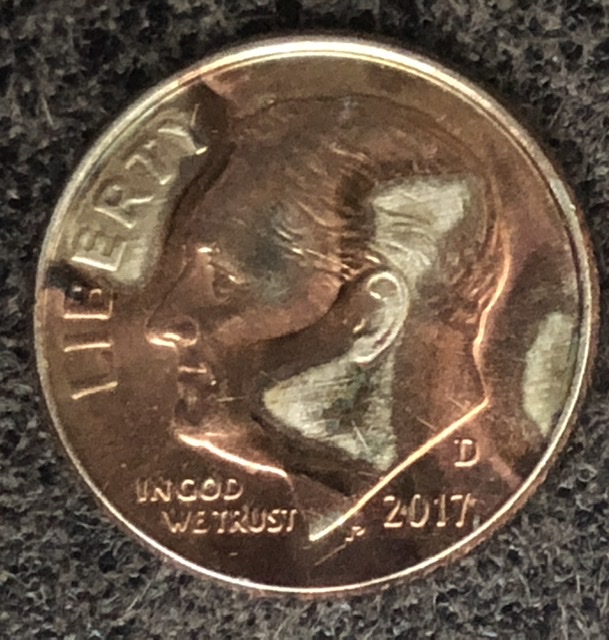 2017-D-Dime---Roosevelt-With-Horn,-Mostly-Copper-Obverse