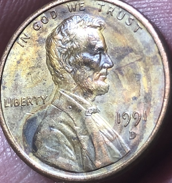 1991-D-Lincoln-Cent---Mixed-Metals-&-Die-Break?