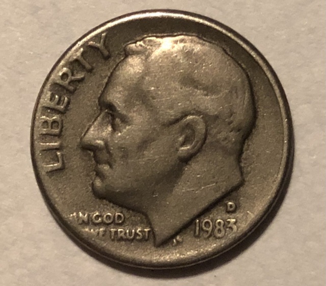 1983-D-Dime-With-No-Reeding-Around-The-Edge