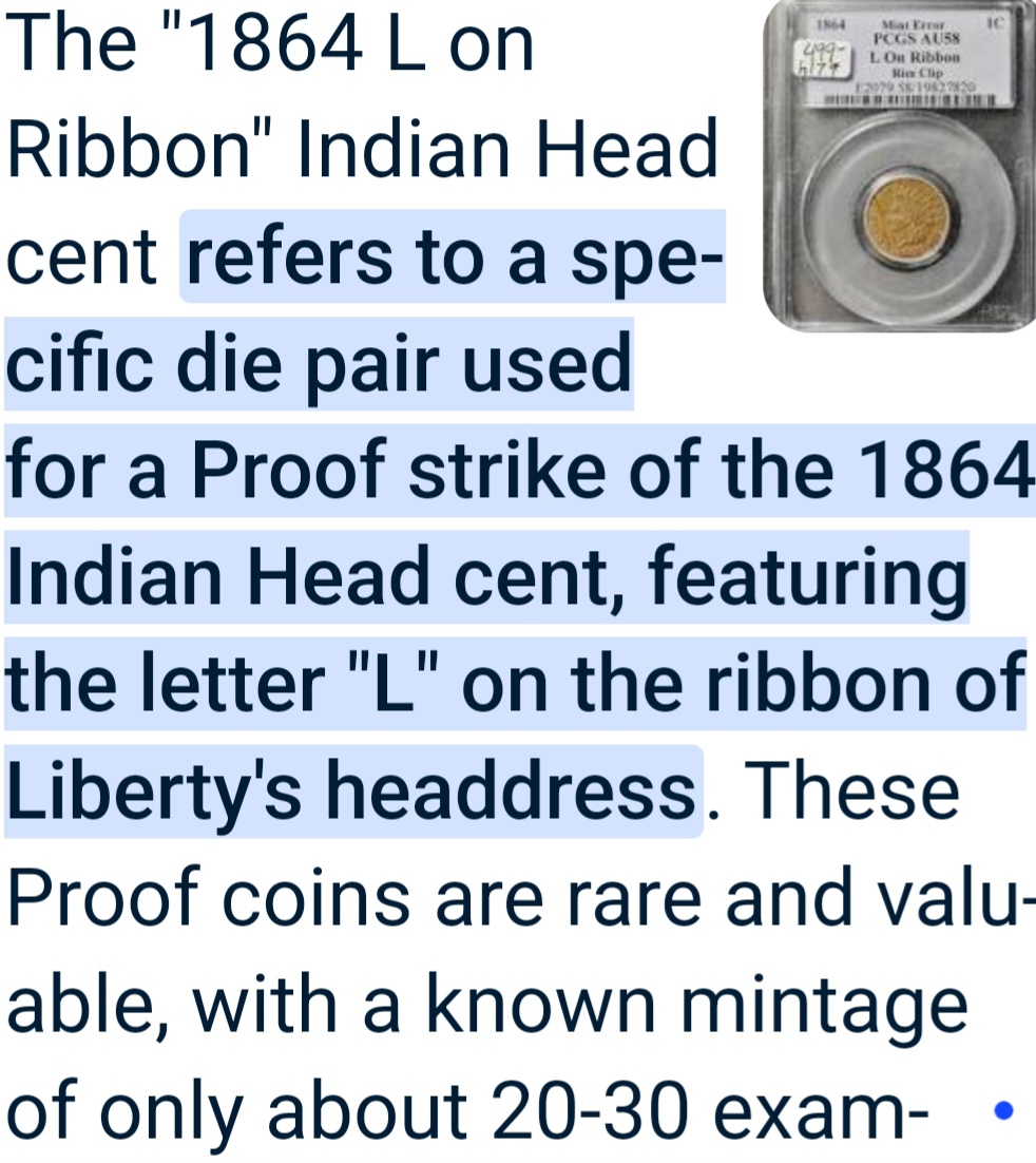 Found-An-1864-Indian-Head-Cent-L-On-The-Ribbon-Cameo-Uncirculated
