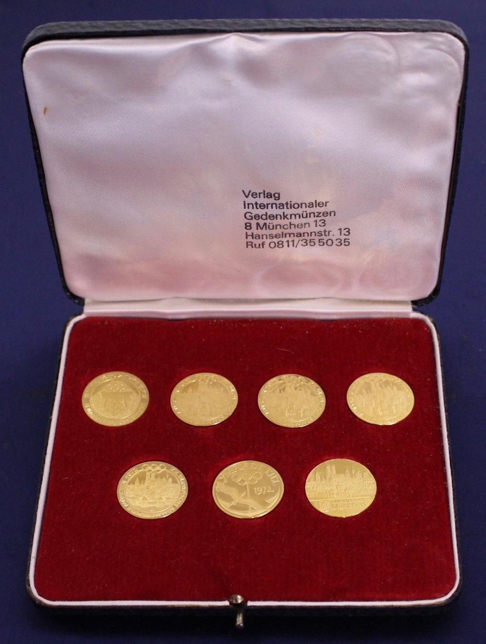 1972-Munich-Olympics-Commemorative-22k-Gold-7-Coin-Set