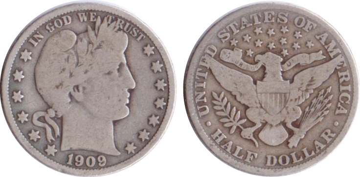 1909-Barber-Half-For-Grading