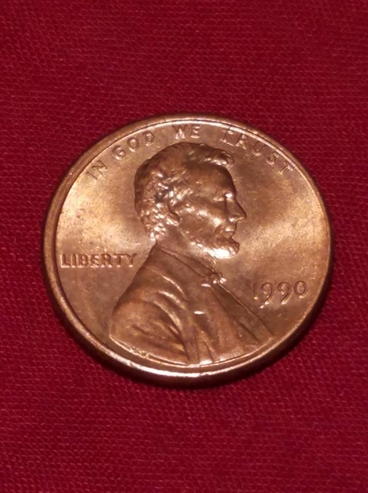 1990-Lincoln-Cent-With-Forced-Misalignment