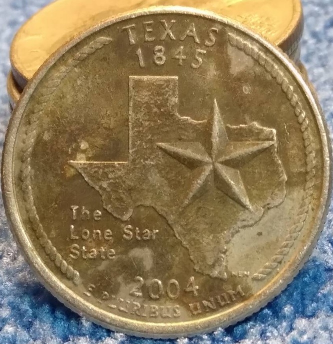 2004-D-Texas-Quarter-5.76-Grams-And-A-1991-P-Quarter-5.75grams