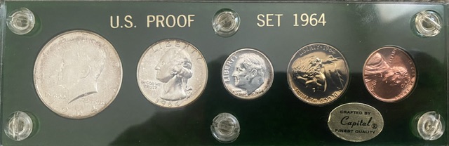 1964-Proof-Set-Off-Color-Toned-Coins