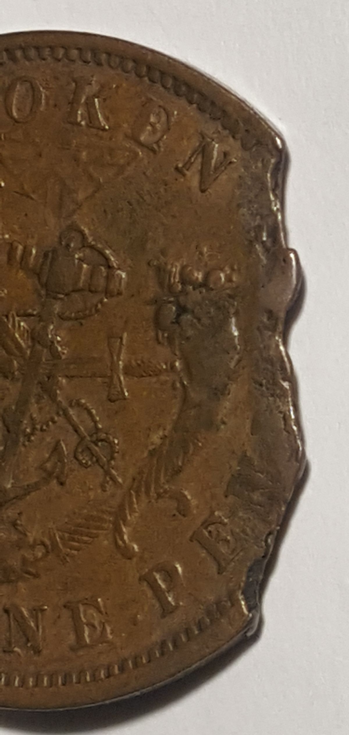 Upper-Bank-Of-Canada-1857-Penny-W/Die-Crack-And-PMD-Or-Error-Coin?