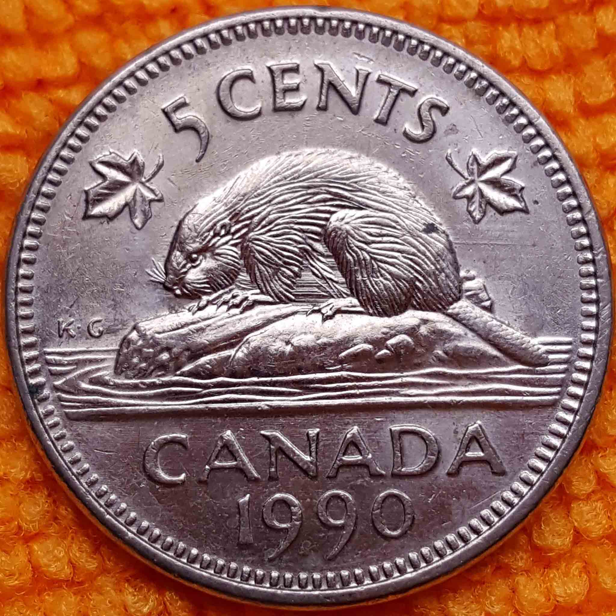 Three-1990-Bare-Belly-5-Cents-For-Grading