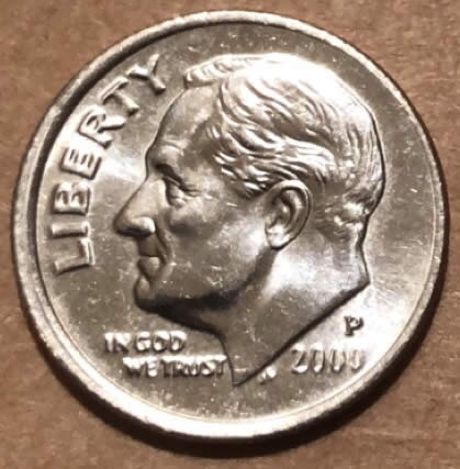 2000-P-Roosevelt-Dime-Misaligned-Die