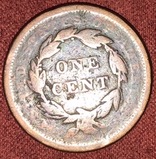 1839-Silly-Or-Booby-Head-One-Cent-Coin-Red.-Help-W/Grade-&-Variety-Idenit.