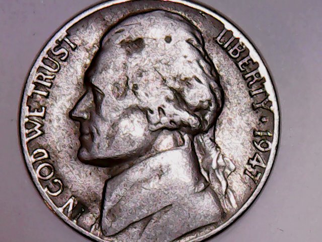 1947-P-Jefferson-Nickel-Serious-Lamination.-But-What-Are-Dark-Streaks-Called?