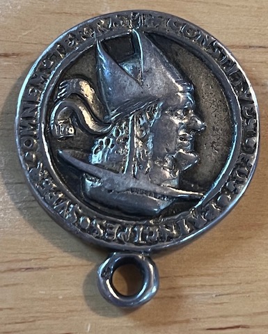 Circa-1543-German-Bishop-Strife-Double-Headed-Pope/Devil-&-Cardinal-Fool-Silver-Medallion