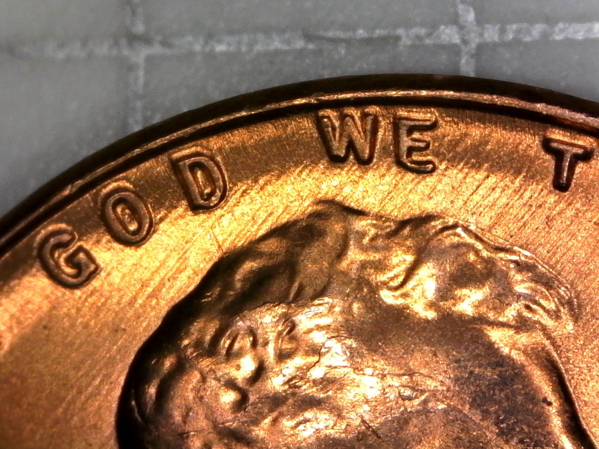 1957-D-Lincoln-Wheat-Penny-Multiple-Chips-And-Skull-Fracture