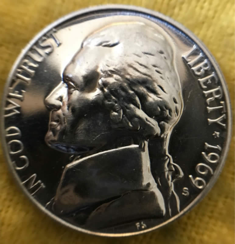 Extreme-Thickness-Shown-On-1969-S-Proof-Jefferson-Nickel