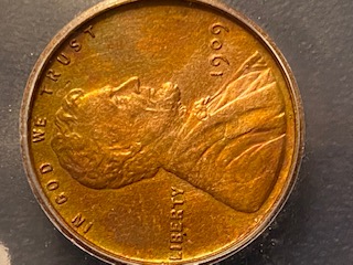 1909-VDB-Penny-Red/Brown,-Colorful-Toning