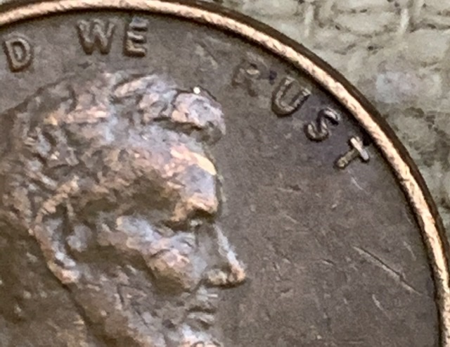 1977-D-Penny-Missing-T-In-Trust