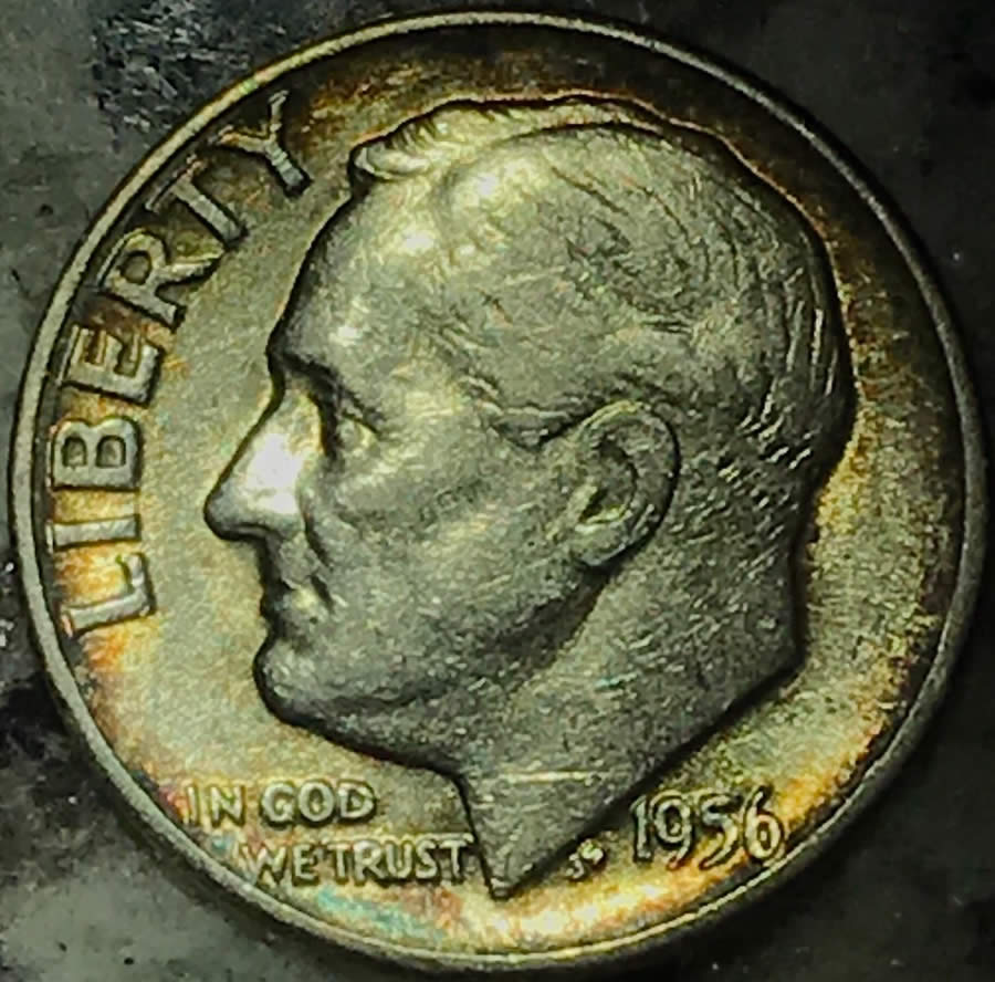 Just-Pulled-This-Dime-Out-Of-A-Roll-Of-Cents!-1956-P
