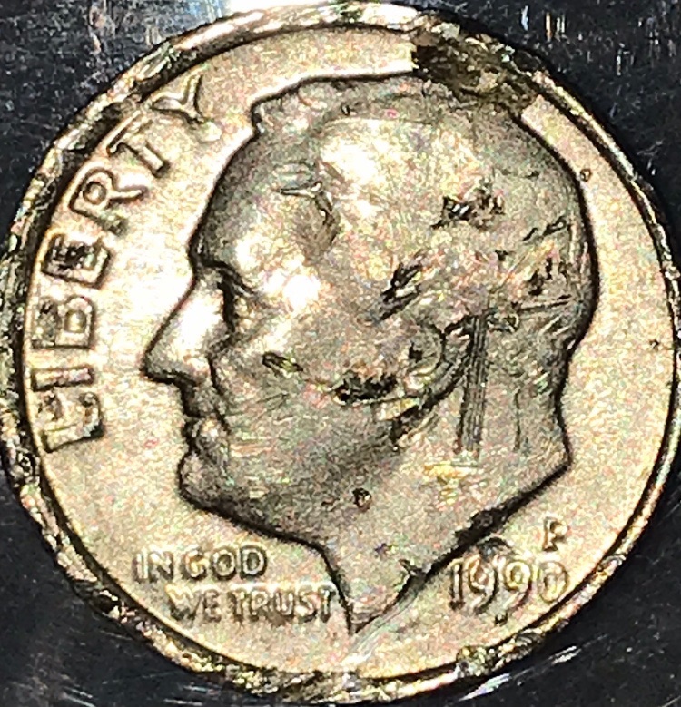 1990-P-And-2008-D-Dimes-Gold-Color
