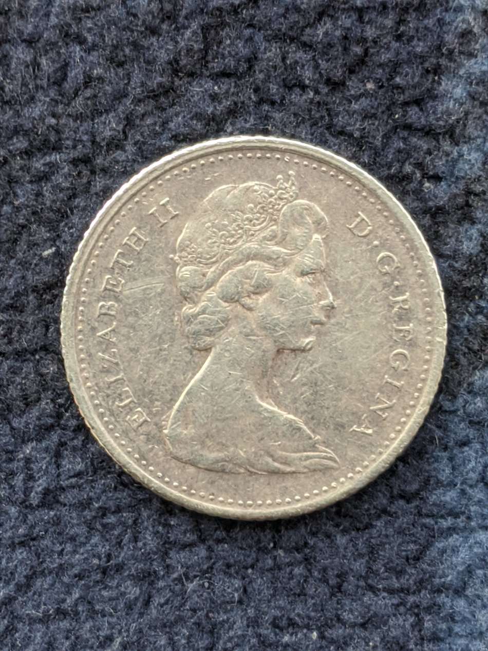 1965-Canadian-Silver-Dime,-First-Silver-Find.