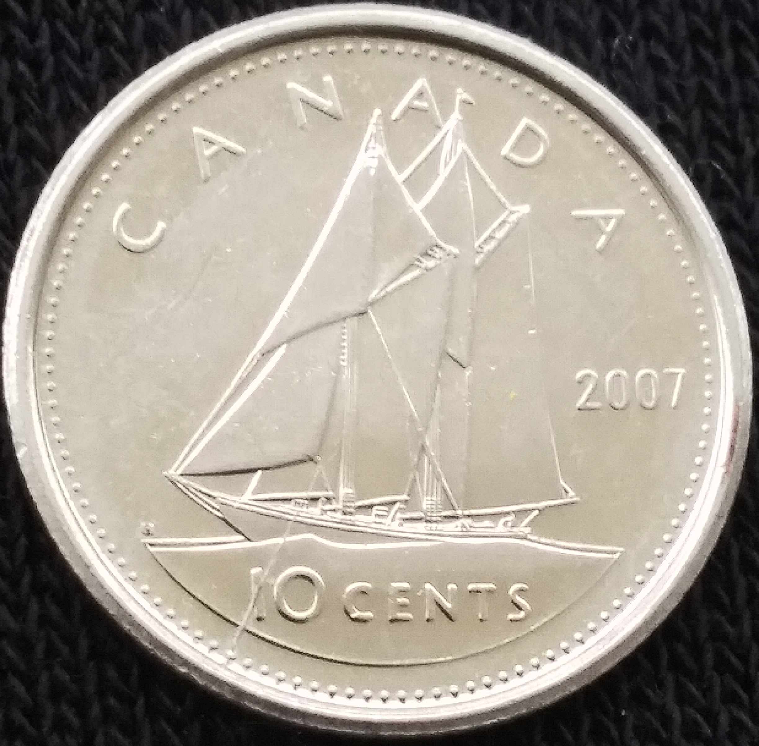 2007-Dime-Possible-Retained-Struck-Through-Or-Die-Gouge-On-Reverse?-Update:-Die-Crack!