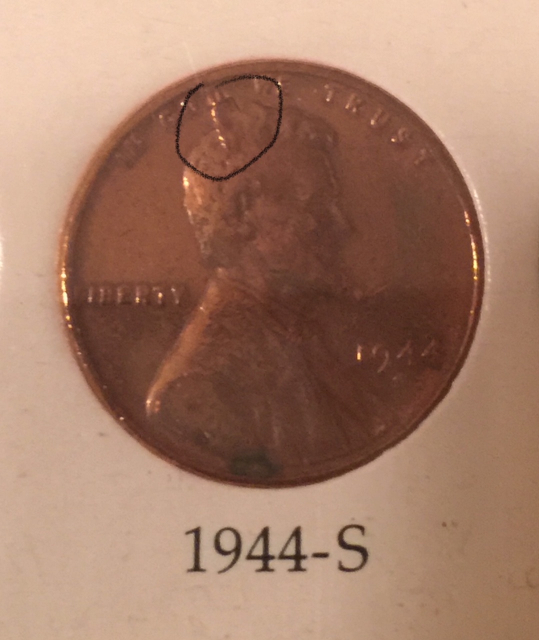 1944-S-Lincoln-Cent-Error?-Lincoln's-Hair-Covers-Half-The-D-In-God.