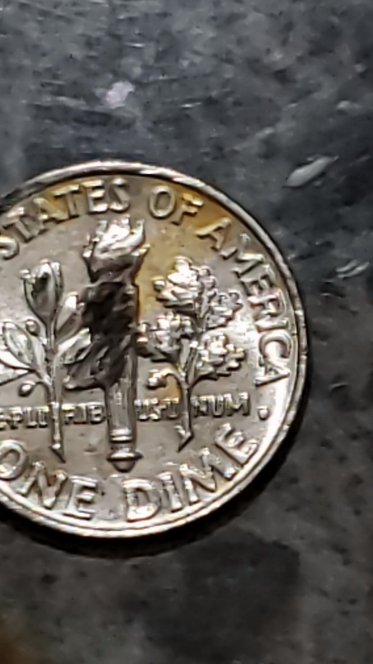 2016-D-Dime---Yellow-Tone-With-Black-Reverse.-Obverse-Lines-Up-With-Reverse.-Beautiful-CO