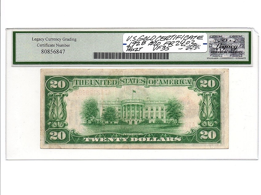 Latest-Acquisition:-1928-$20-Gold-Certificate-Fr.-2402