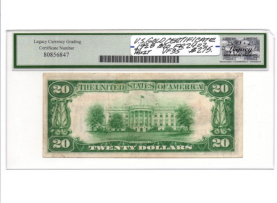 Latest-Acquisition:-1928-$20-Gold-Certificate-Fr.-2402