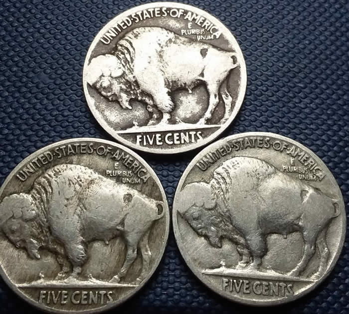 1919,1936,1937-Buffalo-Nickels