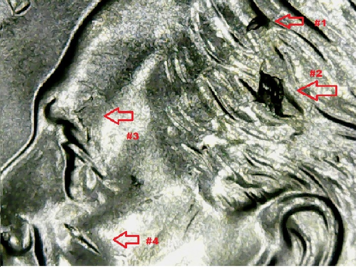 2020-P-Dime-Uncirculated-From-Bank-Roll--Die-Mark-&-Marks-On-Face