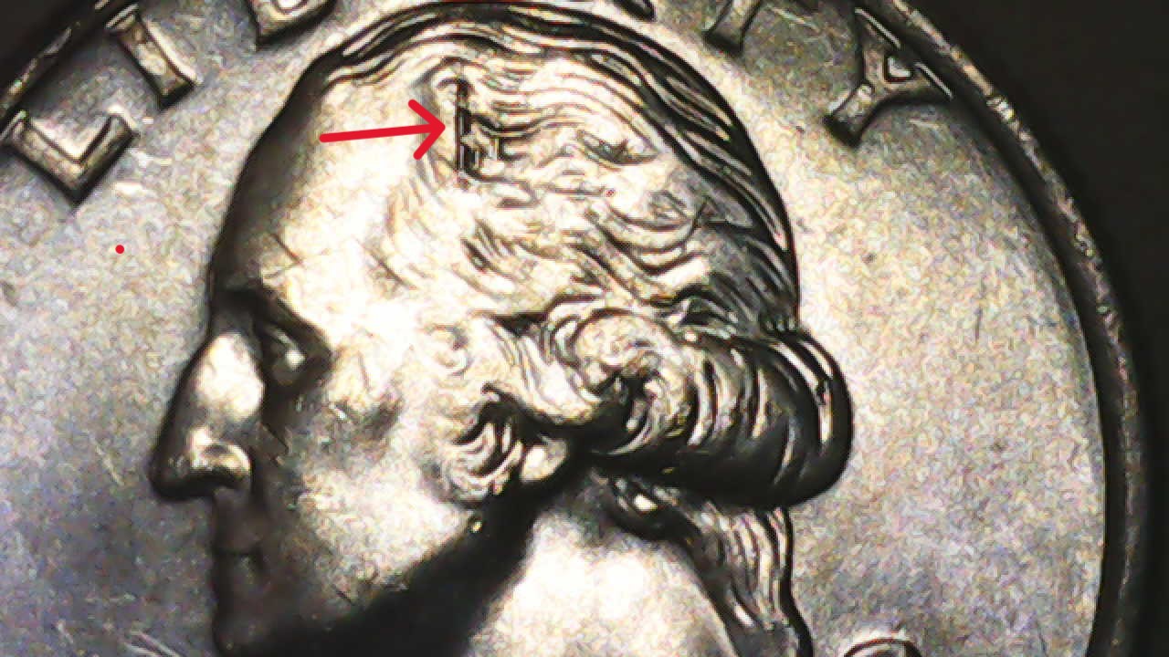2021-Quarter-Impaled-With-Vertical-Spikes.-Not-A-Scratch-Nor-A-Strike-Thru.--What-Is-It?