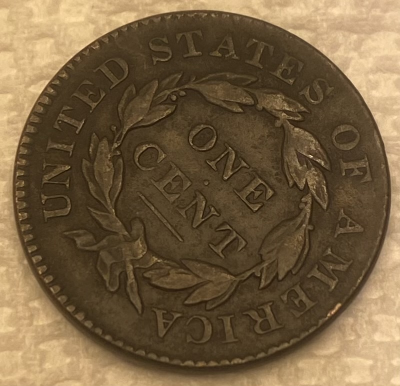 1833-Coronet-Head-Large-Cent