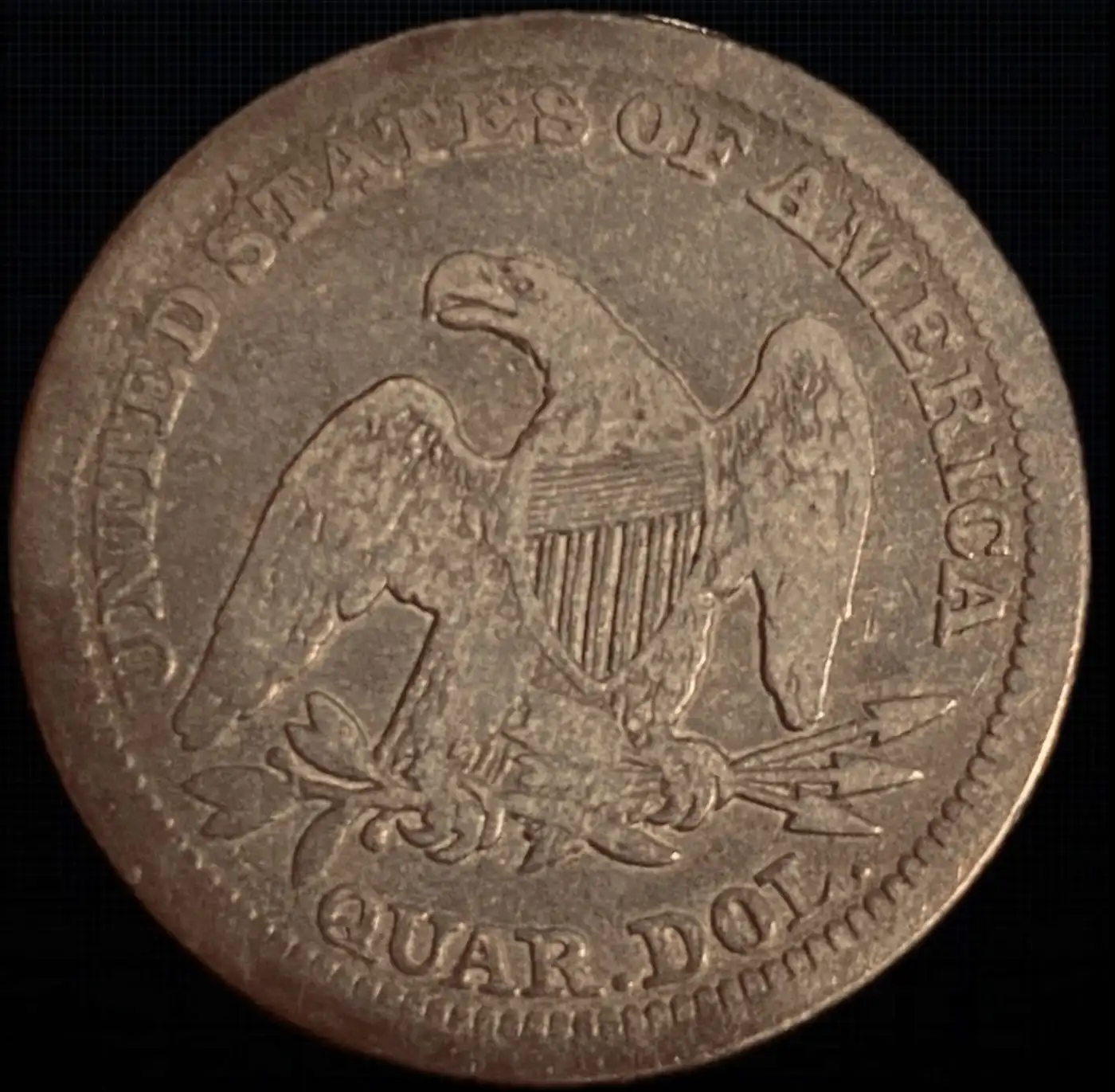 1853-Seated-Liberty-Quarter-No-Arrows-No-Rays-For-Your-Thoughts?