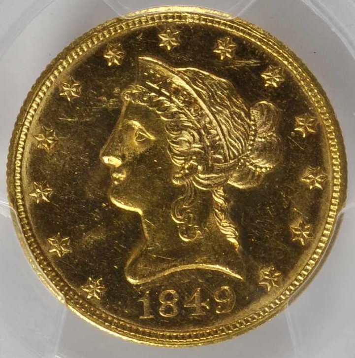1849-Coronet-Eagle-PCGS-Vs-You