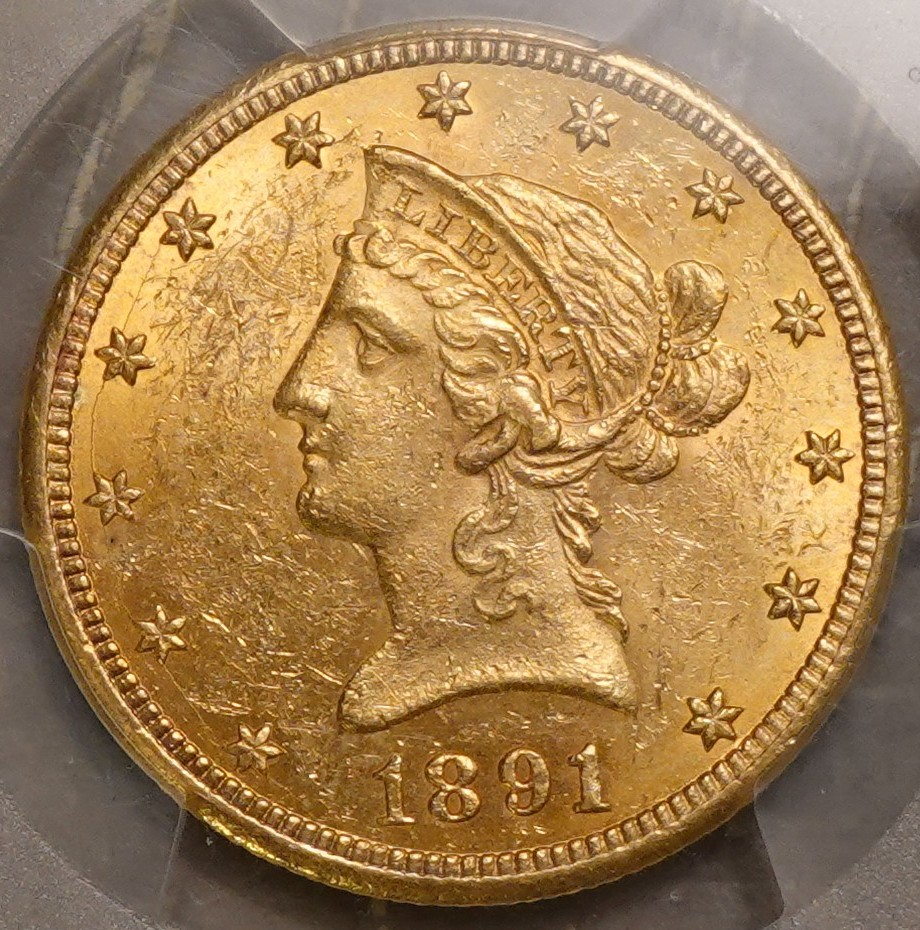 1891-CC-Coronet-Eagle-PCGS-Vs.-You