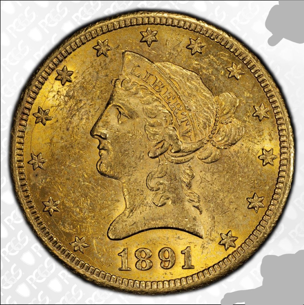 1891-CC-Coronet-Eagle-PCGS-Vs.-You