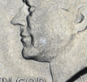 1971-D-Kennedy-Half-Dollar---Chin-Area-Misaligned?-Possible-Mint-Error