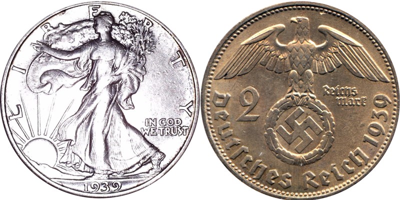 Comparison-Between-A-1939-Silver-German-2-Reichmark