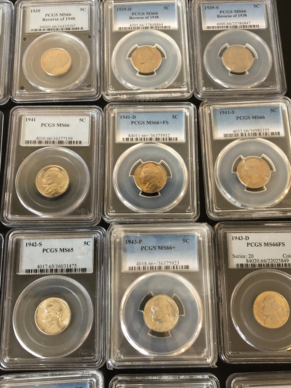 Jefferson-Nickel-Graded-Set-1938-1964-Including-Proofs