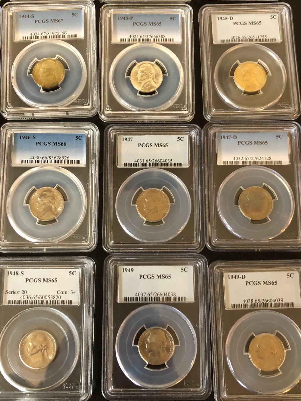 Jefferson-Nickel-Graded-Set-1938-1964-Including-Proofs