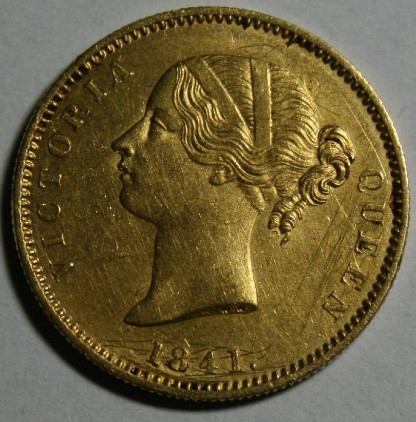 Your-Opinion:--1-Mohur-1841-Queen-Victoria