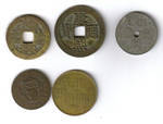 Four-Oddities-Id:-Chinese-Cast-Cash-And-Other-World-Coins