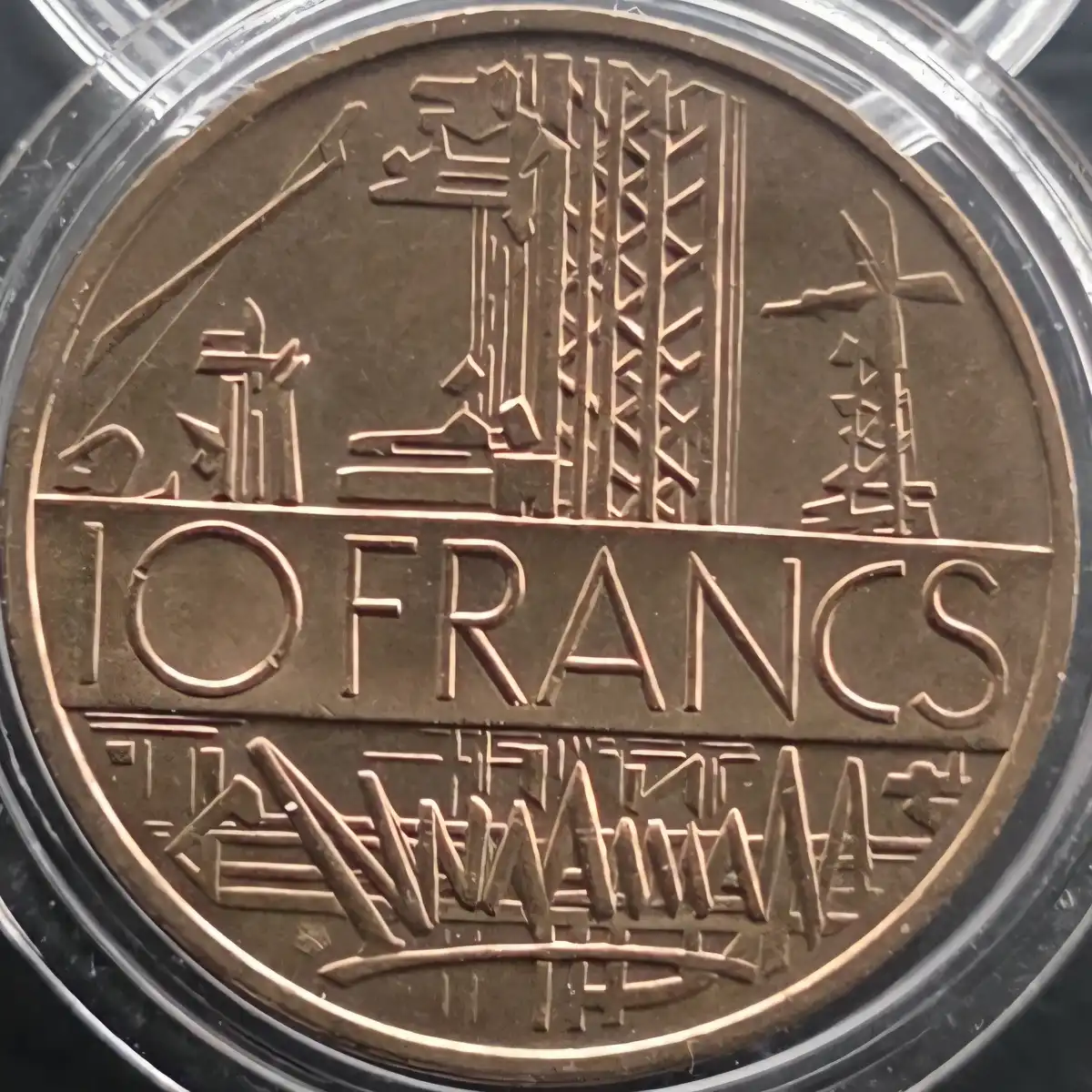 1978-France-10-Francs-Coin-Weak-Strike