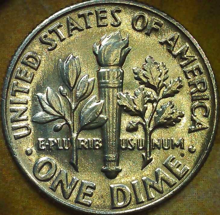 1965-Roosevelt-Dime-W/Full-Bands