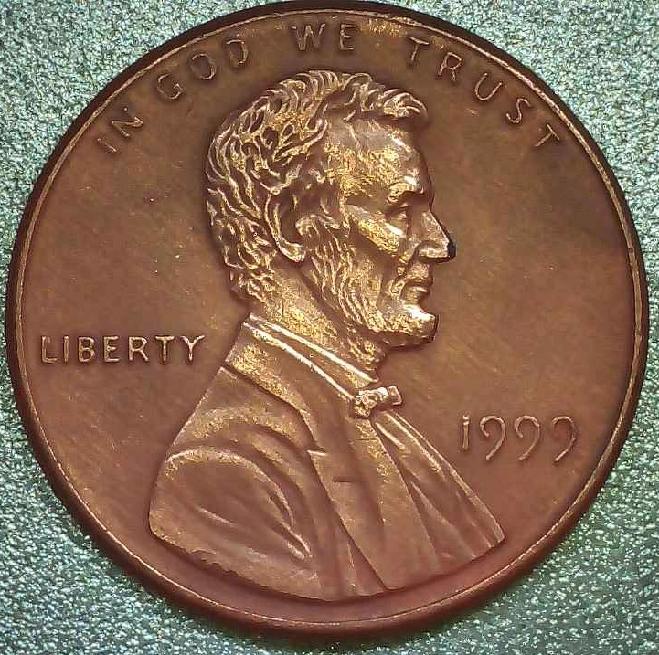 1999-P-Lincoln-Memorial-Cent-W/Die-Crack