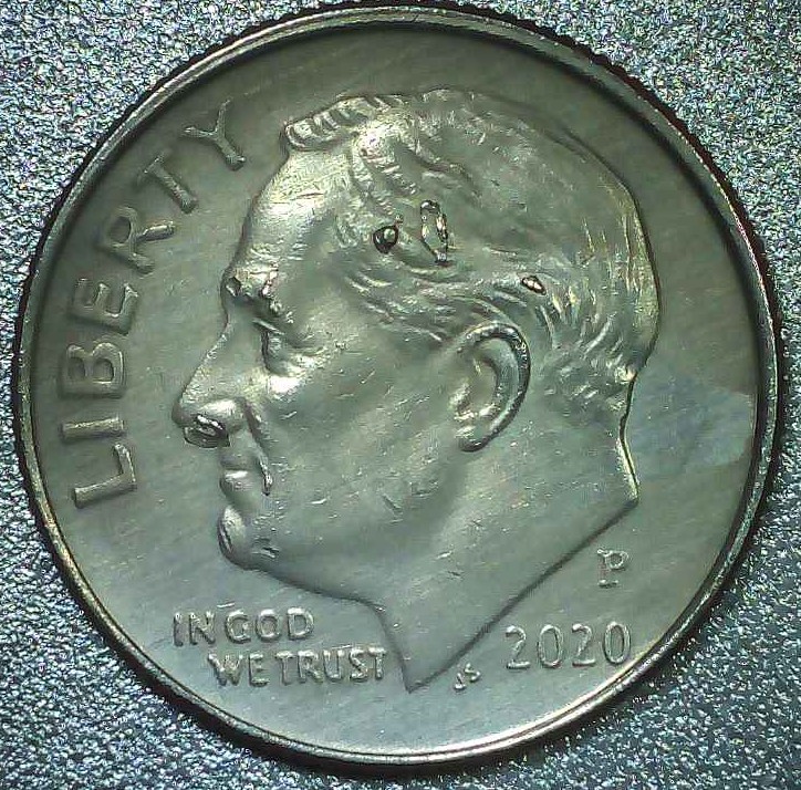 2020-P-Roosevelt-Dime-W/Die-Chips