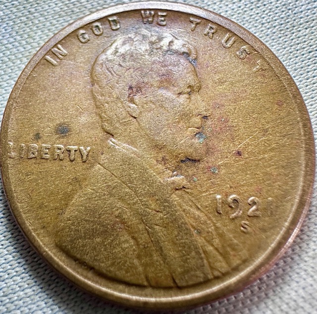 1921-S-Lincoln-Cent--Lam,-Greaser-