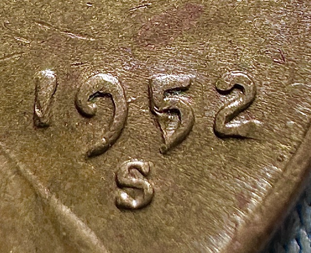 1952-S-Lincoln-Cent--Spike-Head,-Die-Crack-
