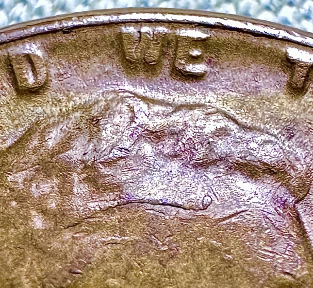 1955-Lincoln-Cent--Cracked-Skull,-DDD-